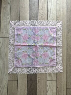 Vintage Pierre Balmain Floral Lace Scarf